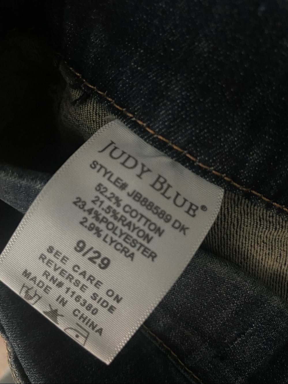 Judy Blue Pull On Wide Leg Stretch Waist Medium Wash Jeans 
Size 29/ 9 - Picture 12 of 12